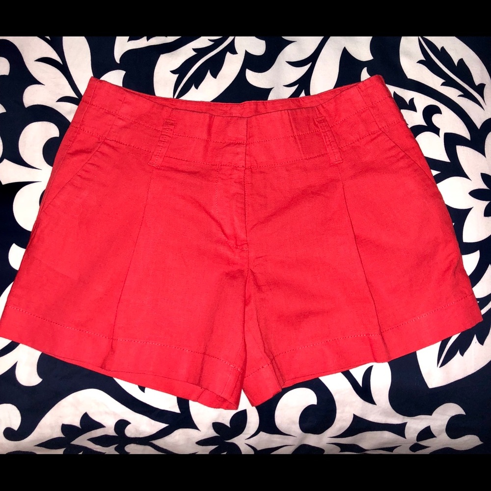 Loft Riviera Cotton/Linen Short Red Size 2